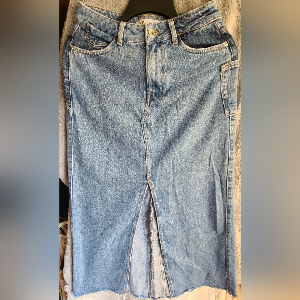 Denim Patchwork Skirt